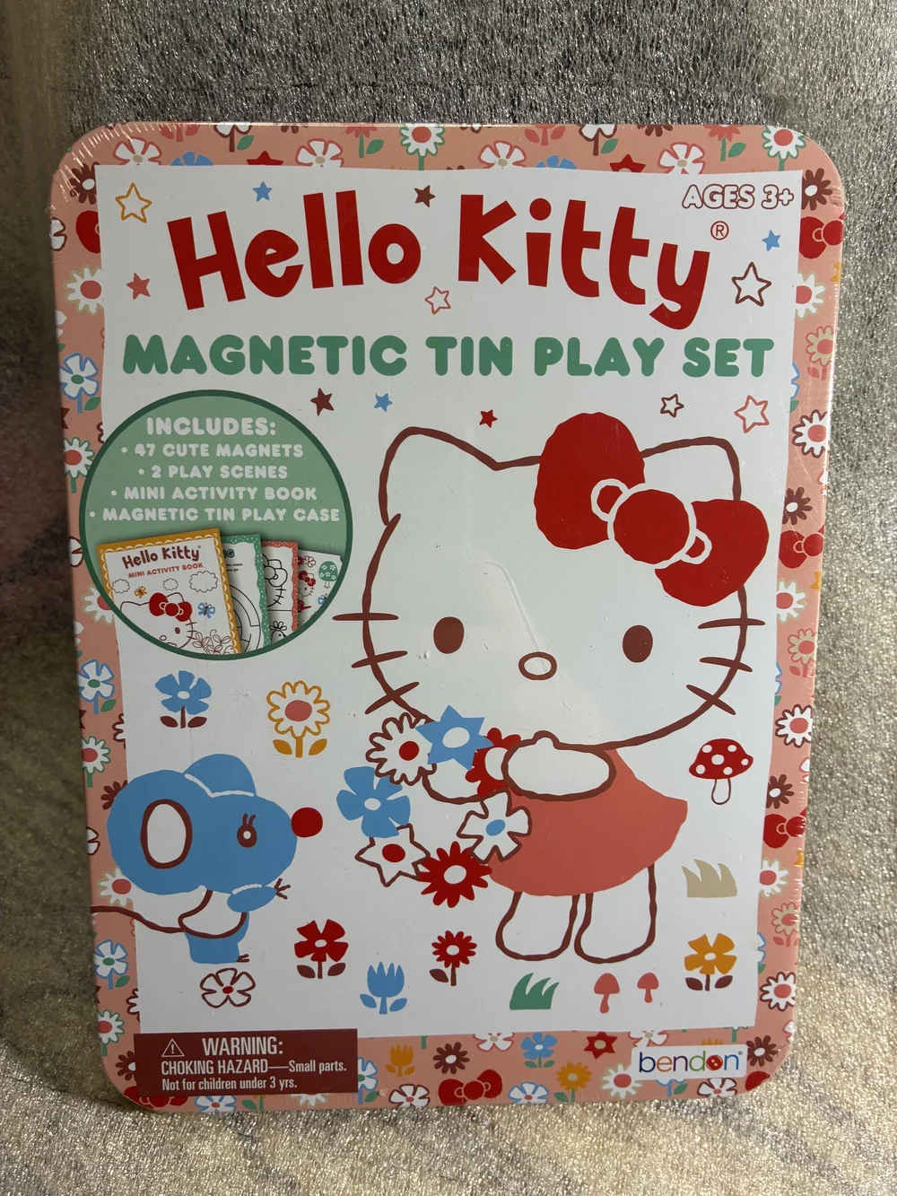Hello Kitty Magnetic Tin Play Set - Pink & Red